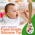NutriChef Bamboo Baby Feeding Bowl - Wooden Infant Toddler Dish and Spoon Set w/Silicone Suction Base for Stay Put Eating, For Children Aged 4-72 ...