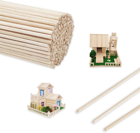 200PCS Balsa Wood Sticks for Crafts,1/8 x 12 Inch Unfinished Balsa Wood Strips Perfect for DIY Projects (1/8"x12"-200pcs)...