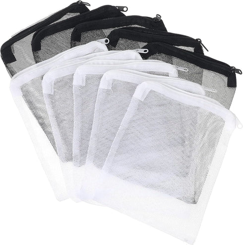 Giantree 10 Pcs Aquarium Filter Media Bags, Large Reusable Aquarium Media Bag Fish Tank Mesh Filter Bags with Zipper for Activated Carbon Ceramic ...