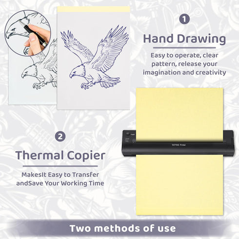 Tattoo Transfer Paper, 55PCS Tattoo Stencil Paper, Thermal Stencil Paper for Tattooing Transfer Kit, 4 Layers A4 Size DIY Tattoo Tracing Paper Tat...