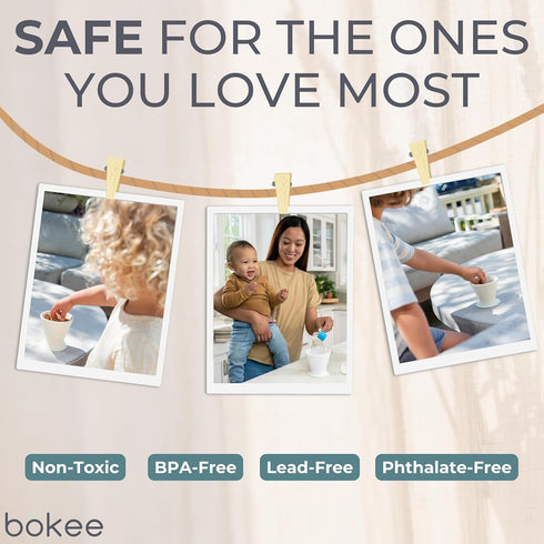 Boekee Baby Bottle Holder and Easy Hands Free Silicone Breast Pump Holder for One Handed Bottle Prep - Robins Egg, 1-Pack...