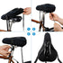 USHAKE Bike Gel Seat Cushion Cover for Unbeatable Comfort & Durability During Mountain, Exercise, Outdoor & Indoor Cycling Rides - 8x11.5 inches w...