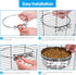 Dog Food Water Bowl for Cage with Clamp Holder, Stainless Steel Pet Kennel Hanging Bowls Non-Spill Detectable Bowls Crate Feeder for Small Medium ...