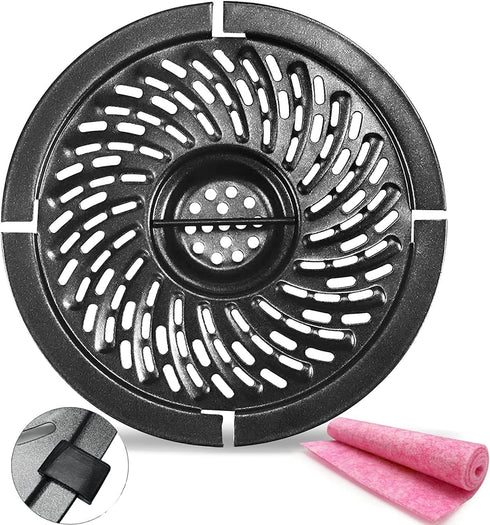 Power Dash Chefman 2QT Round Non-Stick Air Fryer Grill Pan Tray Rack with Rubber Feet, Grill Plate Crisper Plate for Air Fryer Accessories, Dishwa...