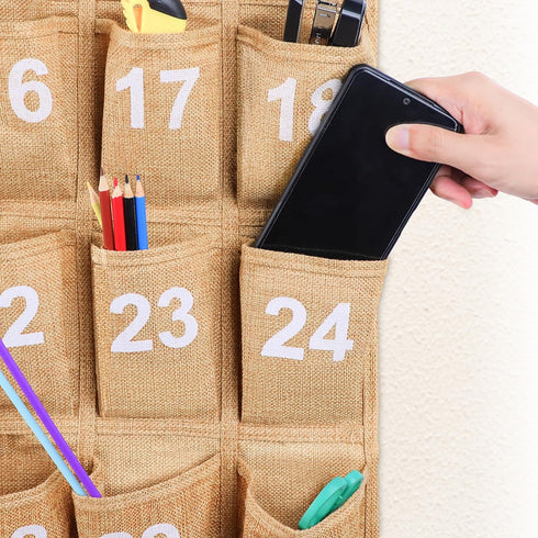 Eamay 30 Numbered Classroom Pocket Charts for Cell Phones and Calculators Holder Wall Door Mount Hanging Organizer......