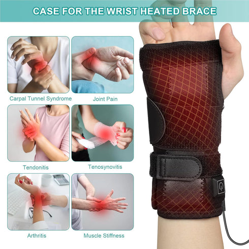 Wrist Thumb Brace Heating Pad for Arthritis and Carpal Tunnel Relief, De Quervain's Tenosynovitis, Tendonitis Wrist Hand Pain Relief - Left Right ...