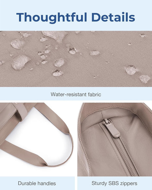 BAGSMART Tote Bag for Women, Foldable Tote Bag With Zipper Large Shoulder Bag Top Handle Handbag for Travel, Work...