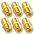 TCPENG® Coaxial Cable Connector, RG6 Coax Cable Extender F-Type Gold Plated Adapter Female to Female for TV Cables, 6 Pack...
