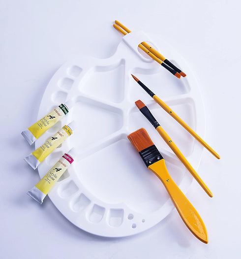 Exerz Artist Paint Brush 10pcs Professional Synthetic hair Brushes in a Travel Case/Perfect for Acrylic Watercolor Gouache & Face Paint - Acrylic...