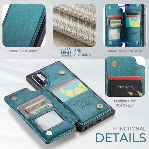 Asuwish Phone Case for Samsung Galaxy Note 10 Plus Note10+ 5G Wallet Cover with Screen Protector and RFID Blocking Card Holder Stand Cell Accessor...