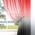 Mrs.Naturall Red and Black Curtains 63 Inch Length for Bedroom Decor Set of 1 Single Sheer Panel Elegant Ombre Modern Red Black Curtains for Livin...