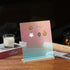JUXYES Pack of 2 Acrylic Enamel Pin Display Stand with Wooden Base, Tabletop Pin Organizer Display Storage Stand, Enamel Pin Display Holder for Aw...