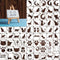 65pcs Reusable Cat Stencils for Painting on Wood,Cat Theme Painting Perfect for DIY Crafts, Scrapbooks, and Home Supplies...