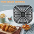 Air Fryer Grill Plate Fryer Replacement Grill Pan, Sturdy 304 Stainless Steel Grill Pan Tray Replacement Parts with Rubber Feet, Nonstick Grill Bo...