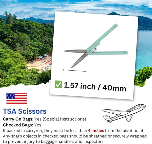 SUN-STAR Slarino Travel Ready Compact Scissors - Pocket Sized & Portable, Light Violet S3720020...