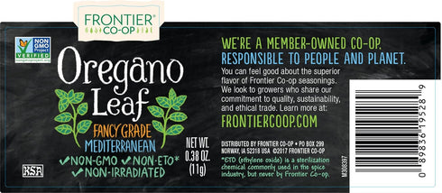 Frontier Co-op Oregano Leaf, 0.38 Ounce Jar, Great On Pizza, Italian & Mexican Fare, Kosher...