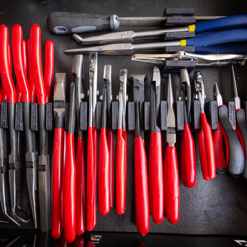 ToolBox Widget - Plier Organizer Rack for Tool Box Drawer, DIY Series, NON-MAGNETIC, Modular & Expandable, Holds 12 Normal & Micro Pliers, Connect...