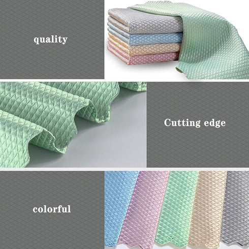 5Pcs Nanoscale Cleaning Cloth, Easy Clean Cloth, Fish Scale Microfiber Easycleanco Cloth, Reusable Lint Free Rags for Glass No Watermark or Streak...