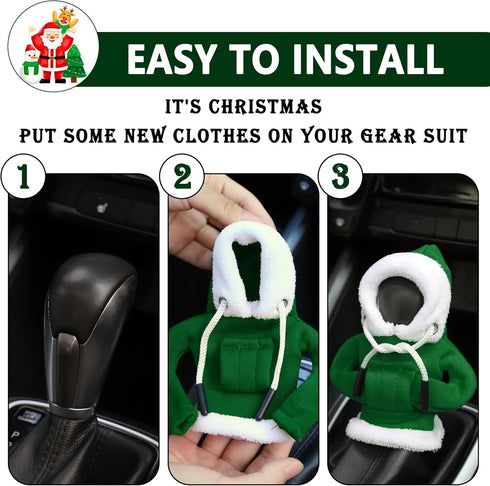 Car Gear Shift Boot Cover Sleeve Protector with Non-slip Denim for Automatic Transmission Stick Shifter (Green)...