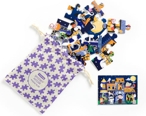 Mudpuppy Spooky House – 36 Piece Jigsaw Puzzle to Go Featuring an Adorable Haunted House with Spooky Friends Perfect for Travel and Boo Baskets...