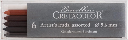 CRETACOLOR Graphite Lead Set, 6-Colors, multicolor, 5.000...