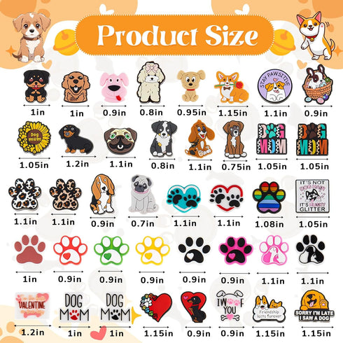 Realspring 40 Pcs Dog Silicone Focal Beads, Colorful Silicone Beads Loose Beads for Pen Keychain Making DIY Gift Necklace Bracelet Jewelry...