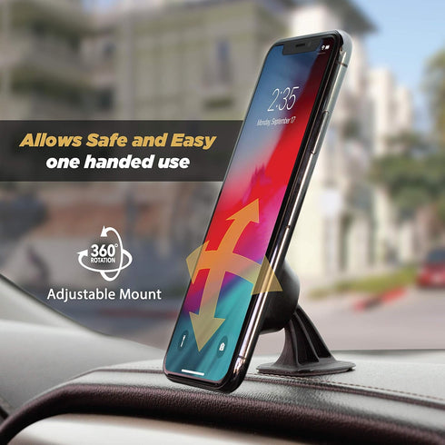 Scosche MMD-XCES0 MagicMount Select Magnetic Phone Holder, GPS Dash Mount, 360 Degree Adjustable Head Car Cell Phone Holder, Black...