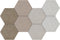 Vienrose Hexagon Felt Bulletin Board Self Adhesive Pin Board Wall Decoration Tiles with 35 Push Pins for Office Home and School, Camel Series 8 Pa...