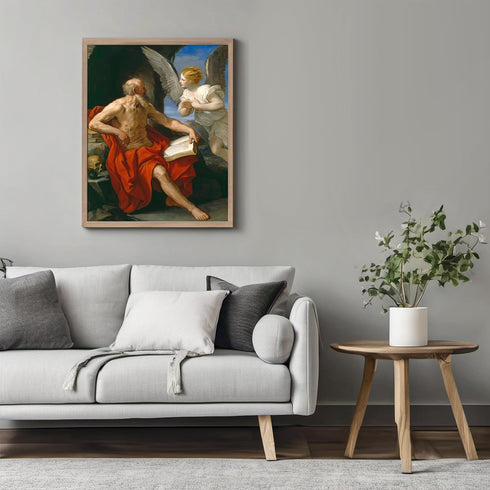 Posterizer 1 pcs-The Angel Appearing to St. Jerome painting poster-Religious Posters-Gifts for Christians -Decor for Church, Sunday School Classro...