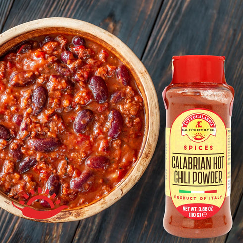 TUTTOCALABRIA Calabrian, Chili Powder, Hot, Shaker, 110 g, 3.88 oz All Natural, Non-GMO, Product of Italy...