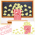 25 Pcs Various Popcorn Stickers Bulletin Board Self Stick Popcorn Accents Adhesive Fake Popcorn Decorations for Kids Teacher Classroom Blackboard ...