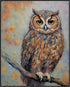 Posterizer 1 pcs- print of an owl on a tree in oil painting style-Art for Animal Lovers-Floral Botanical Art- Gift for Men Women-Decor for Bedroom...