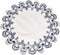 White Navy Blue Jacquard Peacock Tail Lace Doily, Placemat, Table Centerpiece, Table Topper (23 inch Round)...