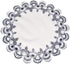 White Navy Blue Jacquard Peacock Tail Lace Doily, Placemat, Table Centerpiece, Table Topper (23 inch Round)...