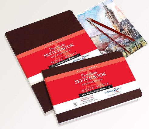 Stillman & Birn Alpha Series Softcover Sketchbook, 5.5" x 3.5", 150 gsm (Heavyweight), White Paper, Medium Grain Surface...