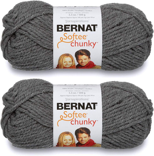 Softee Chunky Yarn-True Grey......