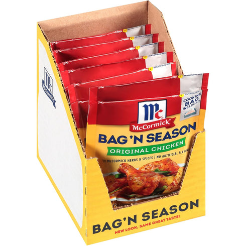 McCormick Bag 'n Season Original Chicken Cooking Bag & Seasoning Mix, 1.25 oz (Pack of 6)...