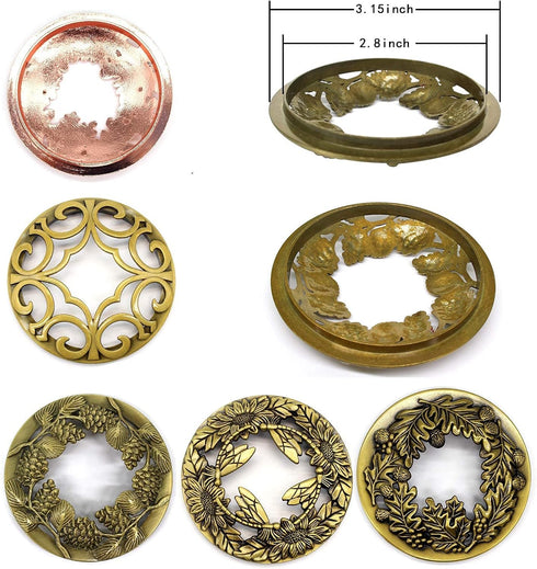 Hion Scented Candle Toppers Cover Jars Lids Shades Sleeves, Candle Accessories Gifts for Women, Help Burn Melt Evenly(Space Golden)...