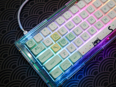 Cat Theme -135 Key XDA Standard Opaque Mechanical keycap Support Most Keyboards PBT Material (61-131 Keys)...