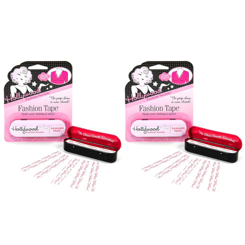 Hollywood Fashion Secrets Medical Quality Double-Stick Fashion Tape, 36 Strips, Tin, 2-Packs...