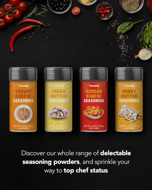 Funtable Cream Butter Seasoning (4.2oz) - Sweet & Creamy Butter Flavor Powder, Easy to Use Perfect Seasoning for Chicken, Nuggets, Popcorn, Nachos...