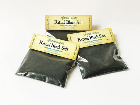 Spiritual Healing - 2 Oz - Black Salt for Wiccan Protection Rituals and Spells, Black Salt For Protection, Ritual Salt, Witch Black Salt, Sacred V...
