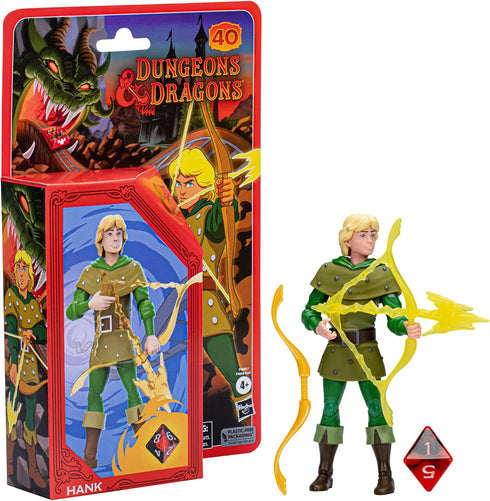 Dungeons & Dragons Cartoon Classics 6-Inch-Scale Hank The Ranger Action Figure, D&D 80s Cartoon, includes d8 from Exclusive D&D Dice Set...