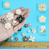 21Pcs Rhinestone Pearl Embellishments Mixed Colors Flower Imitation Pearl Alloy Flatback Cabochons Accessories Set for DIY Jewelry Making...