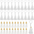 Cunno 20 Sets Cheer Gifts Bulk for Team Cheer Megaphone Keychains with Tassel Cheerleader Gifts Cheerleading Party Favors(Glittery Silver, White)...