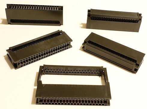 5-Pack 40P 2x20 2.54mm Spacing IDC Card Edge Connector, 40 Pins CE for 1.27mm Pitch Ribbon Cable...