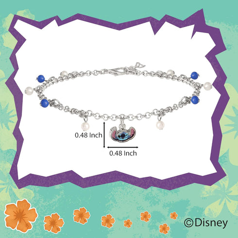 Disney Womens Stitch Anklets 2-Pair Set Official License, Ohana Anklet and Stitch Ankle Bracelet, Stitch Jewelry...