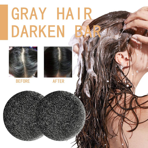 Gray Hair Mane Gray Reverse Bar for Unisex?2pcs?,White hair reverse soap,black soap for gray hair, for gray hair for men, Ingredients Deep nourish...