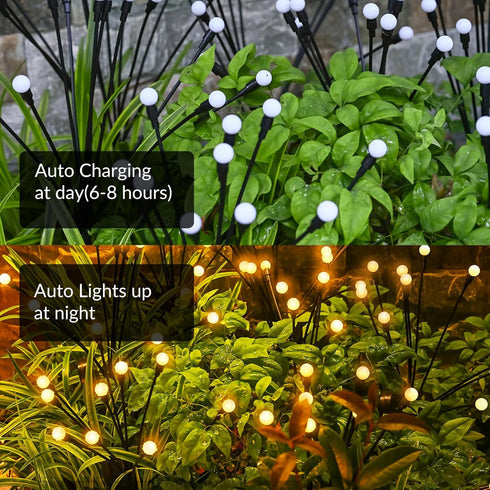 Solar Lights Waterproof 2 Pack, Upgraded Solar Swaying Lights, Sway by Wind, Solar Outdoor Lights,Garden Solar Lights for Yard Patio Pathway Garde...