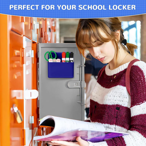 Magnetic Dry Erase Marker Holder, Magnetic Pen Holder for Fridge, Magnetic Marker Holder, Whiteboard Marker Holder for Locker Accessories, School,...